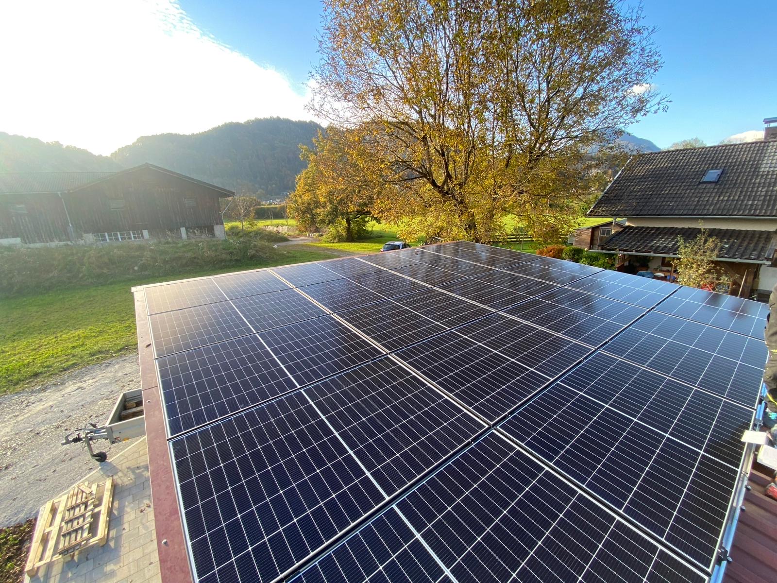 Photovoltaikanlage auf einem Flachdach